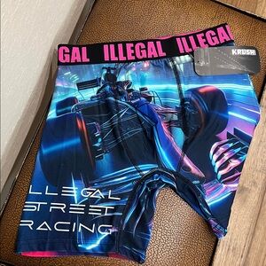 Brand New Krush Coco Illegal Street F1 Racing Boxer Briefs Stretch Underwear!